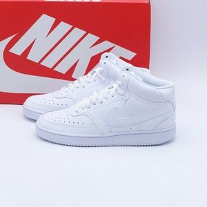 NEW Nike Court Vision Mid Sneakers CD5466-100 White